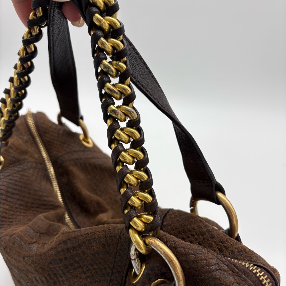 Michael Kors Python Print Leather Shoulder Bag - image 5
